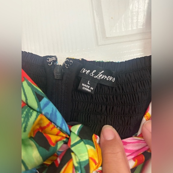 For Love & Lemons Mallory Satin Cut Out Mini Dress size large In - Picture 3 of 4